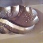 Vintage Serving Tray Scroll Handle Floral Design