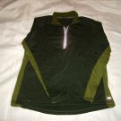 Jacket REI Men's L-XL Quarter Zip Fleece Inside Black/Green Outdoor Camping