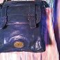 Fossil Leather Bag Black Leather Small Crossbody With Key Vintage