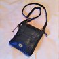 Fossil Leather Bag Black Leather Small Crossbody With Key Vintage