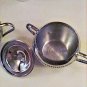 Vintage Set Small Chrome Creamer & Sugar Bowl With Lid Adorable!