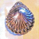 Large Shell Bowl Chrome Silver-tone Scalloped Vintage