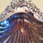 Large Shell Bowl Chrome Silver-tone Scalloped Vintage