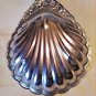Large Shell Bowl Chrome Silver-tone Scalloped Vintage