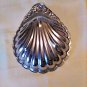 Large Shell Bowl Chrome Silver-tone Scalloped Vintage