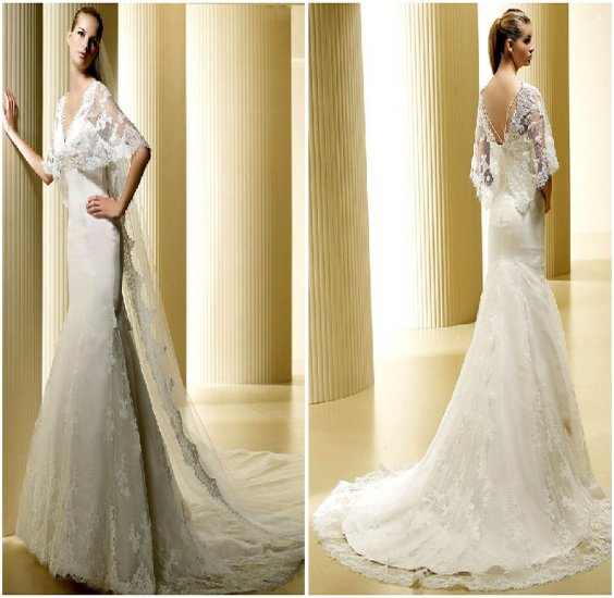gown with lace design