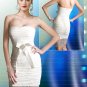 bow  ruching  cocktail  dress