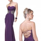 Heavy  beaded  ruching  chiffion  evening  dress