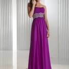 Appliqued  A-line  evening  dress