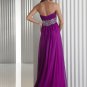 Appliqued  A-line  evening  dress