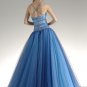 Halter V-neckline beaded prom dress