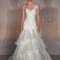 One shoulder sweatheart tulle wedding gown