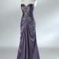 fashion Strapless Rouched  beaded evening dress