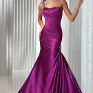 Lastest  one  shoulder  beaded  evning  dress