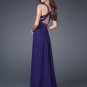 Deep  V  Neck  Beaded   evening  dress