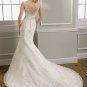Fabulous  Deep  V  Neck  Embroidered  Mermaid wedding dress