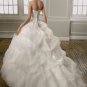 Stunning  Embroidered  lace  ruffle  A-line wedding  dress