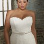 Plus  size  sweatheart  Beaded  Lace  wedding dress