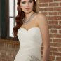 Simple  chiffion  ruffle  sweatheart  beaded  wedding dress