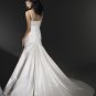 V Neck Embroidered Lace A-line wedding dress