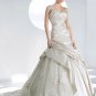 One  shoulder  sweatheart   ribbons  lace  wedding  dress