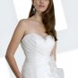 Riching  ruffle  fan shaped  A-line  wedding  dress