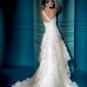 Fanstic one shoulder ruffle wedding dress