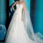 White  Strapless  sweatheart  A-line wedding dress