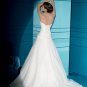 White Strapless sweatheart A-line wedding dress