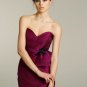 Purple  strapless  sweatheart  Beaded  bridesmaid dress