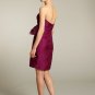 Purple strapless sweatheart Beaded bridesmaid dress