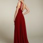 Long  one shoulder  straps  ruching  bridesmaid  dress