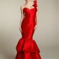 Hot Pink  Sweatheart  One  shoulder  bridesmaid  dress