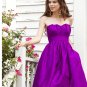 Purple  Designer  strapless  bridesmaid  dress