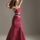 Strapless  Beaded  A-line  evening  dsress