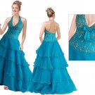 Halter Sequined Bodice Ball Gown   Prom dress
