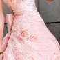 Long elegant strapless dress with rose embellishments PROM dress