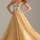 Strapless sweetheart ball gown with sequin embellished bodice prom dress