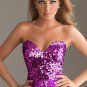 Strapless sweetheart ball gown with sequin embellished bodice prom dress