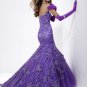 2012  Classice  Long  train  Mermaid  lace prom  dress