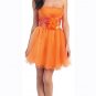 Short strapless tulle dress with empire waist cocktail  dress