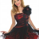 Fabulous  Flowers  Beaded  One  shoulder  cocktail  dress