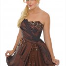 Strapless  Beaded  short  taffeta  cocktail  dress