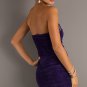 Short strapless sweetheart dress.