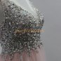 Halter  Deep  V  Neck  heavy beaded  A-line chiffon evening  dress2016