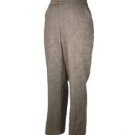 Womens Wool Dress Pants - White Black Check - Size 8