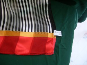 Echo Black on White Striped Scarf