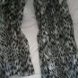 Black Snow Leopard Print Scarf