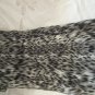 Black Snow Leopard Print Scarf