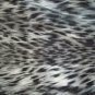 Black Snow Leopard Print Scarf